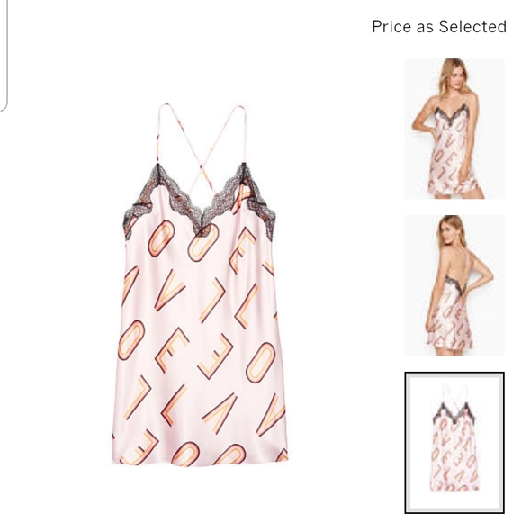 Victoria secret satin jacquard lace trim slip - Picture 4 of 6